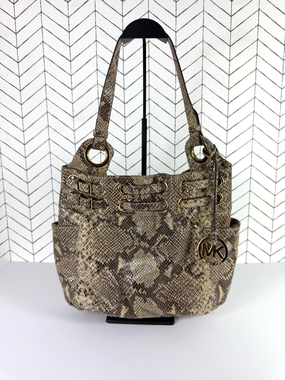 Michael Kors Snake-Print Tote Bag